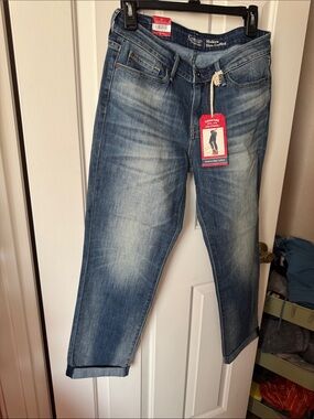 Signature by Levi Strauss Modern Slim Cuffed Jeans - Blue Denim
